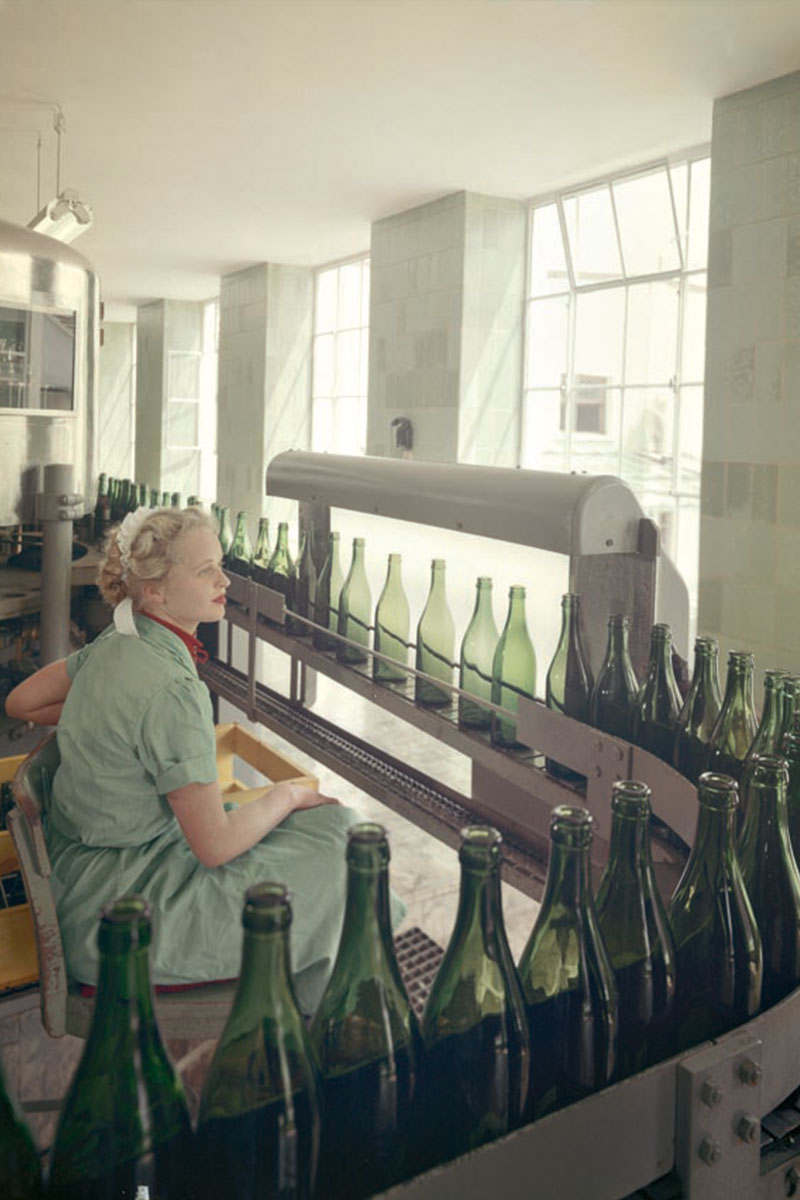 Technoseum Bier abfüllung bellheimer 1950 50er jahre