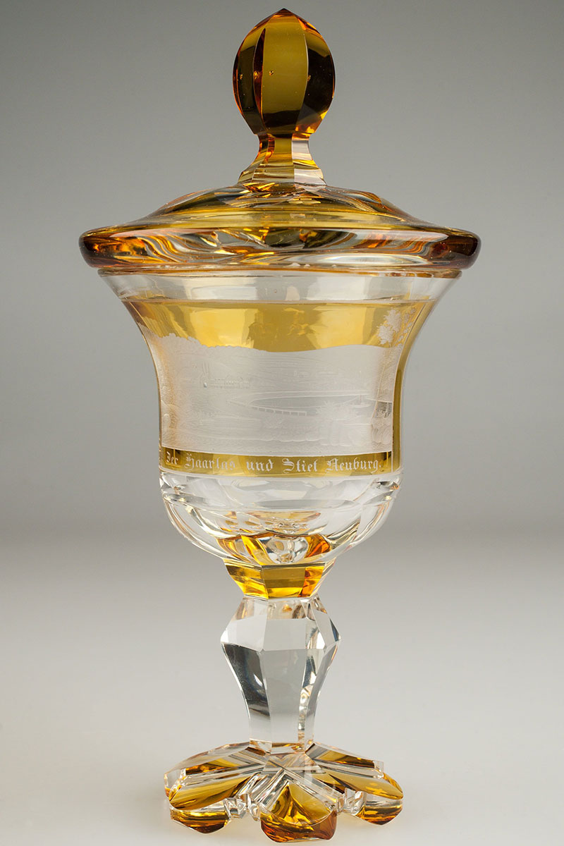 Andenkenglas Haarlass und Stift Neuburg Böhme 1830 reiselust Andenkenglas Haarlass und Stift Neuburg Böhme 1830 reiselust