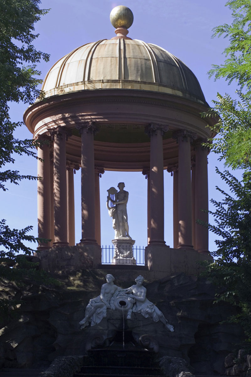 schloss schlossgarten schwetzingen minerva tempel baden-württemberg kurfürst karl friedrich sommer residenz