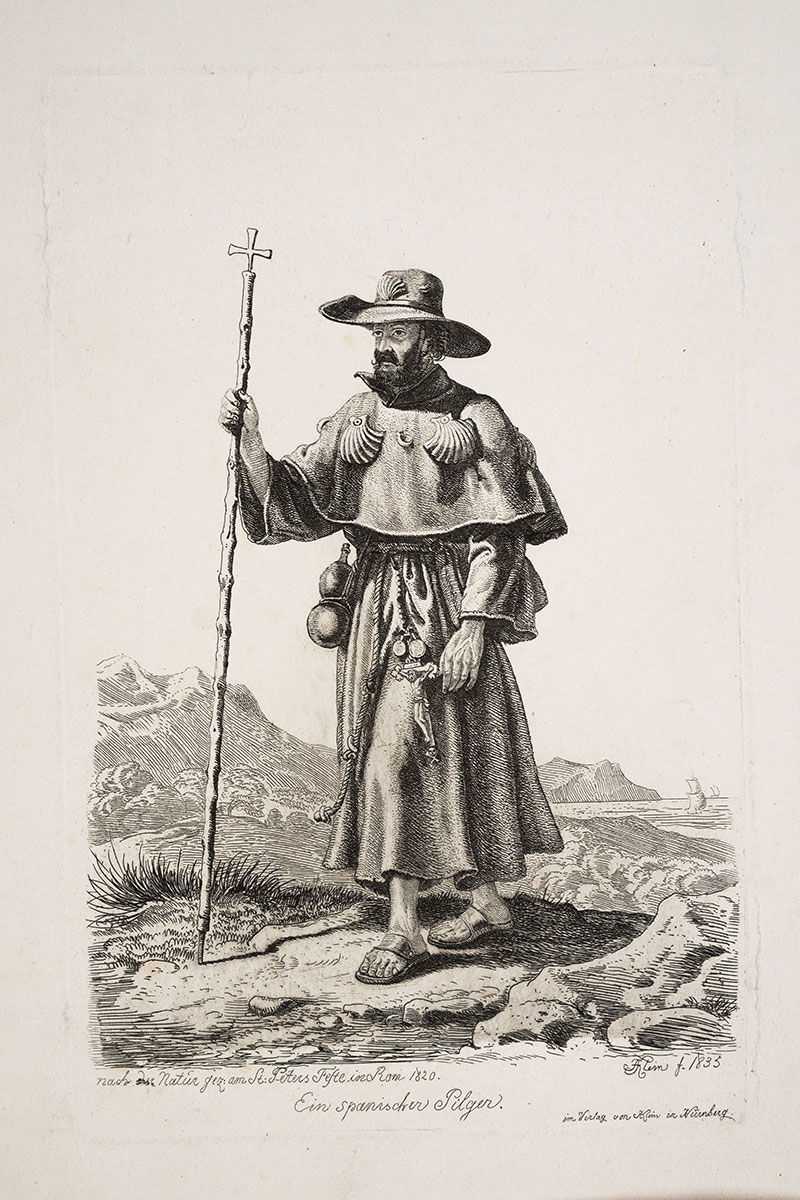 johann adam Klein Spanischer Pilger radierung 1835 johann adam Klein Spanischer Pilger radierung 1835