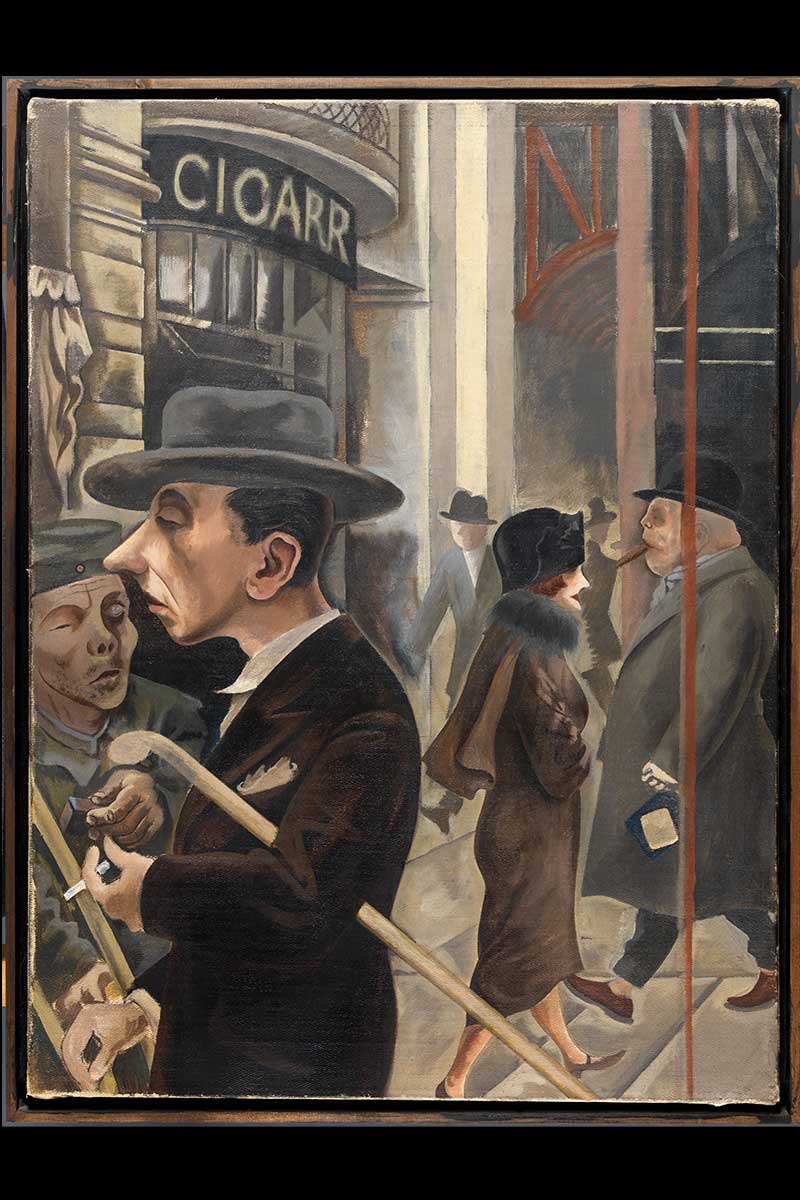 wilhelm hack museum street life George Grosz Straßenszene Kurfürstendamm